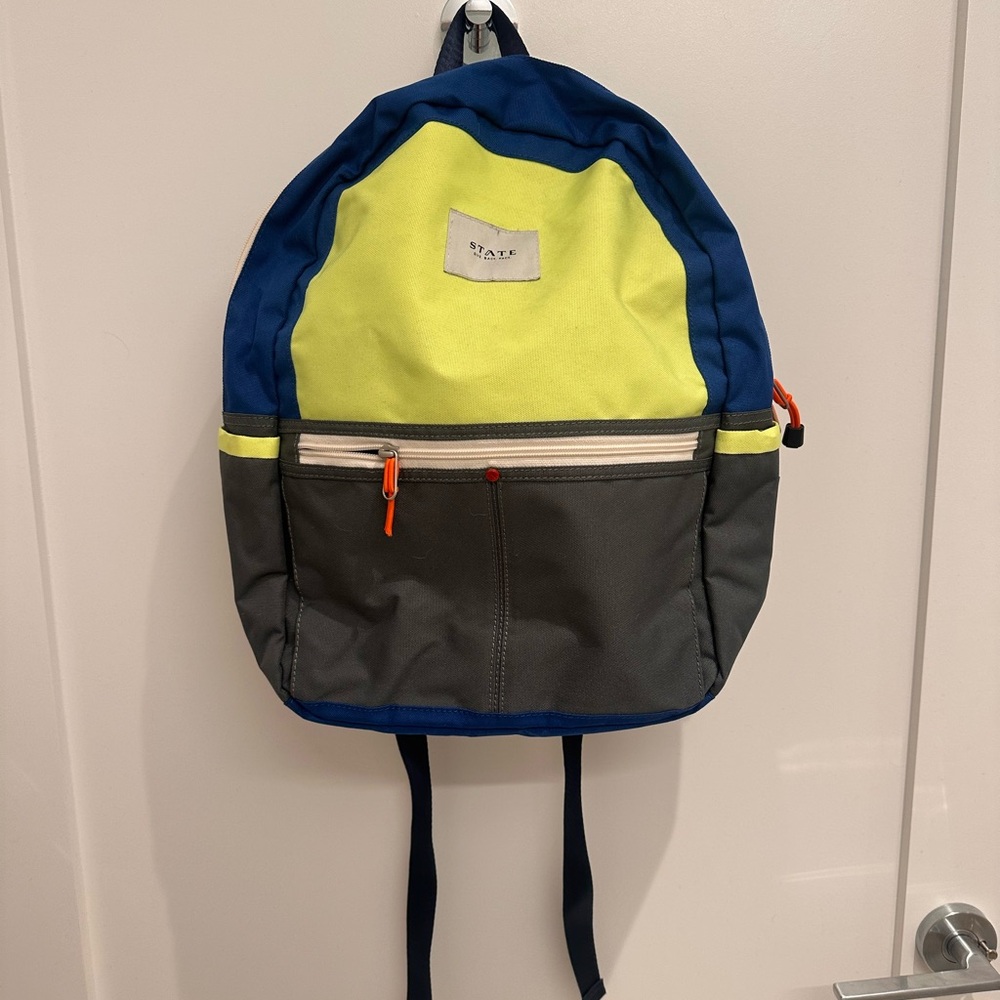 STATE Blue, Yellow, and Gray Backpack